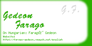 gedeon farago business card